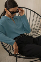 French-Style Lapel Knit Sweater