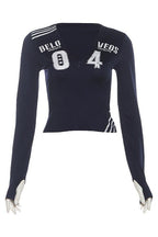 Street Letter Print Long Sleeve T-shirt