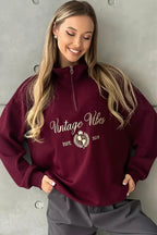 Vintage Vibes Quarter Zip Sweatshirt