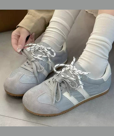 Gelbe Schuhe für Plattfüße, Wildleder, modisch, zum Schnüren 