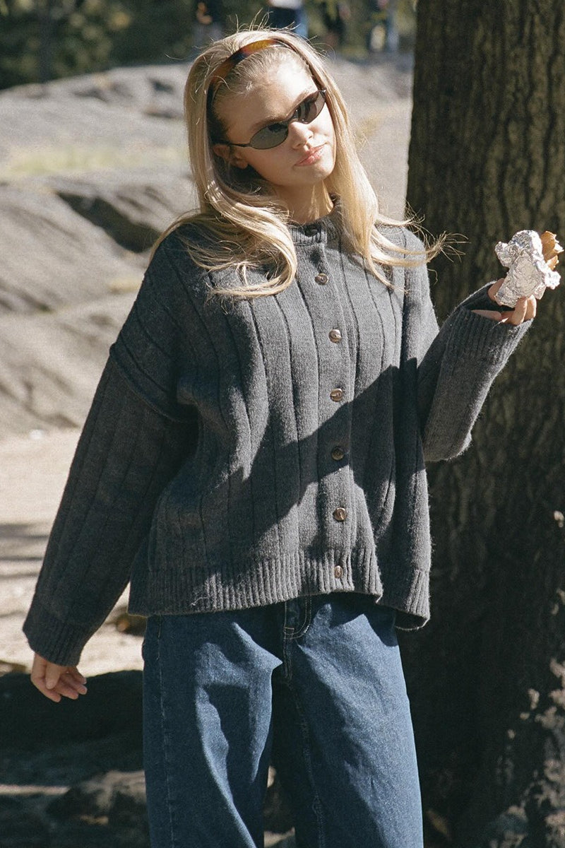 Soft Rib Relaxed Cardigan