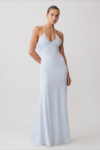 Halter Open Back Ruched Bodycon Mermaid Mini Dress