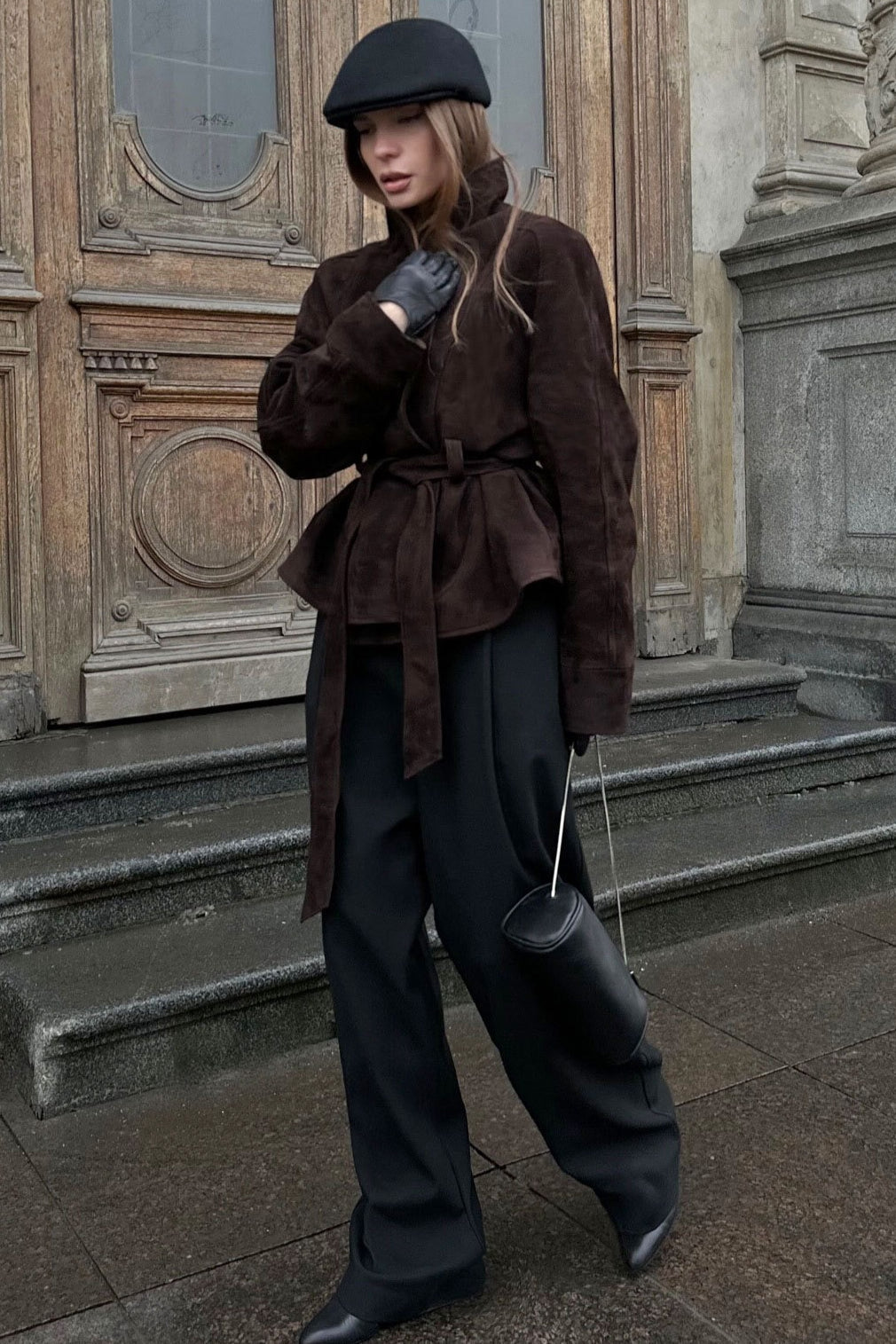 Suede Vintage Long Sleeve Jacket