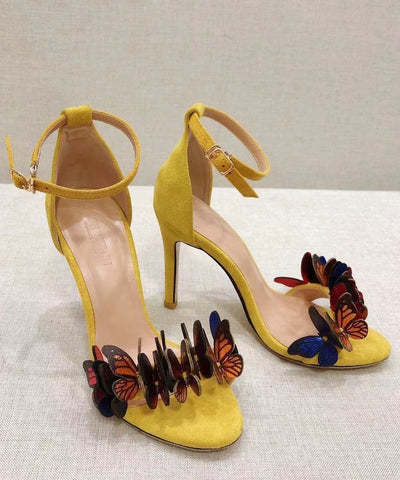 Neue Sommer-Sandalen mit Schmetterlings-Stiletto-Absatz 