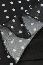 Polka Dot Cami Backless Tie Maxi Dress