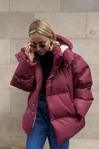 Heavy Duty Zipped Hooded Puffer Jacket