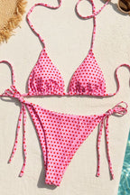 Vintage Polka Dot Tie Sexy Bikini Set