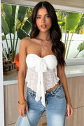 Elegant Lace Wrap Off Shoulder Blouse
