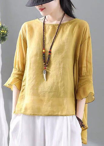 Tops de algodón de diseño bajo y alto con cuello redondo rosa para mujer para verano 