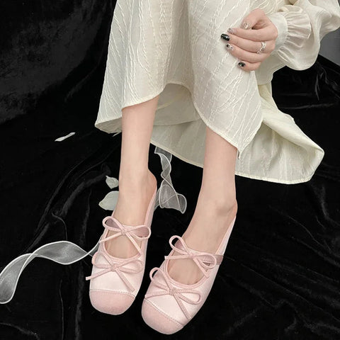 New Spring Summer Butterfly Flat Ballet Slippers  Women's Shoes Retro Mary Jane Shoes Ballet Flats Women Zapatos Mujer