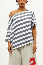Casual Colorful Striped Loose T-Shirt