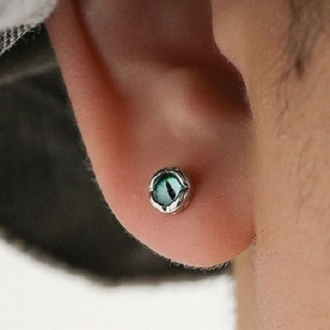 Pendientes de ojo de diablo de moda en plata de ley 