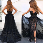 Increíble vestido de fiesta verde, vestidos largos de baile con sobrefalda y escote corazón