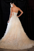 Langes Ombre-Brautkleid
