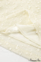 Apricot Off Shoulder Lace Knit Long Sleeve Tee