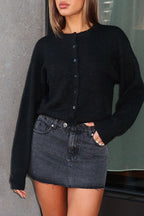 Cropped Long Sleeve Cardigan