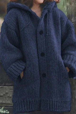 Cárdigan con capucha y bolsillo acogedor para usar todos los días