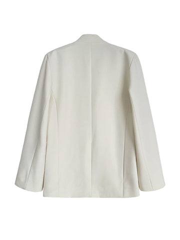 Blazer vintage holgado con botones en blanco y negro 