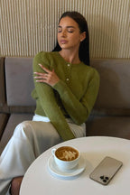 Solid Minimalist Relaxed Long Sleeve Knit Cardigan