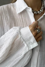 Solid Casual Chic Long Sleeve Blouse
