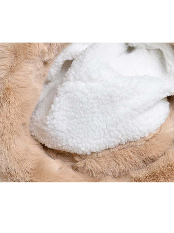 Wintermütze aus massiver Wolle für Damen, Schwarz 