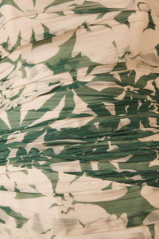 Trägerloses Maxikleid mit Raffung und Print „Antonia“ 