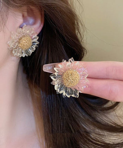 Pendientes de girasol acrílicos de aleación color nude de Vogue 