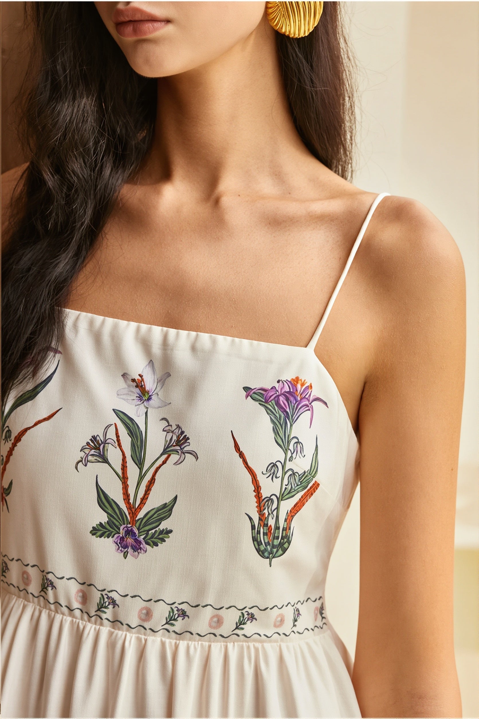 Swing Print Bandeau Cami Boho Dress
