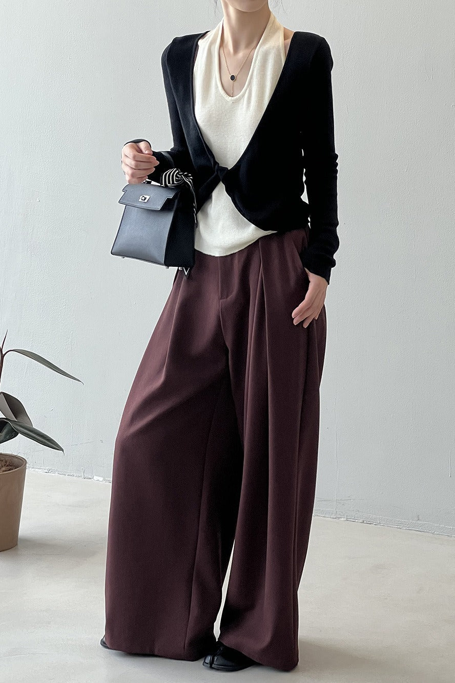 Patchwork Layered Halter Long Sleeve Tee