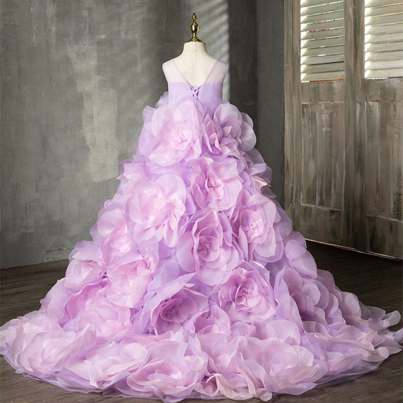 Vestido de comunión para niña, vestido de verano para desfile, vestido de niña de las flores, vestido de baile de boda, vestido de princesa 
