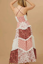 Vacation Floral Cami Lace Maxi Dress