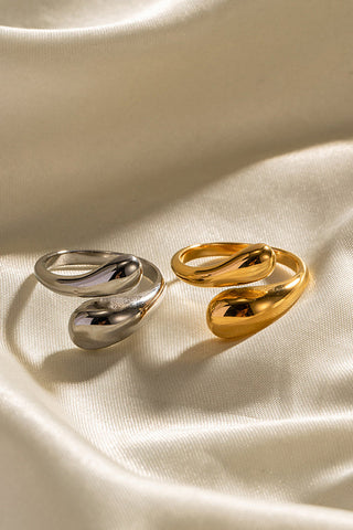 Anillo abierto con cruz ajustable, creativo y chapado en oro de moda 
