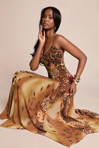 Mesh Splicing Cami Wild Maxi Dress