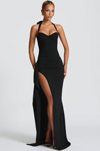 Sexy Backless High Slit Bodycon Maxi Dress