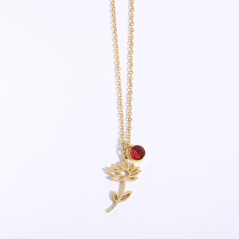 Blossom Birthstone Pendant Necklace - Eternal Bloom Collection