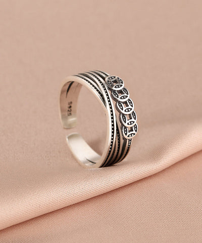 Anillos vintage de monedas de cobre y plata de ley 