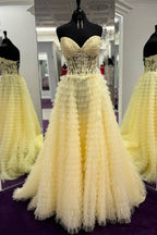 Gorgeous A Line Sweetheart Corset Pink Prom Dress with Appliques