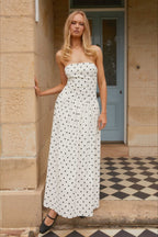 Printed Bandeau Bodycon Maxi Dress