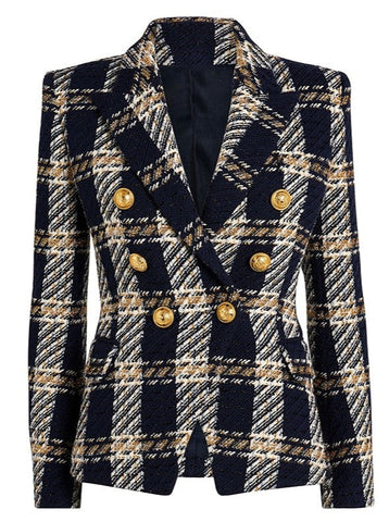 BLAZER DE PASARELA A CUADROS HEILEY 