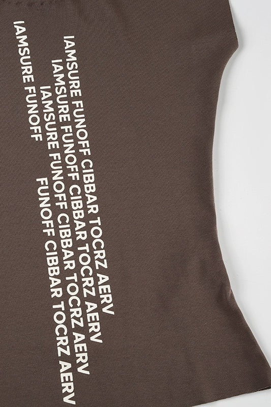 Casual Street Sexy Letter Print Minimalist T-shirt