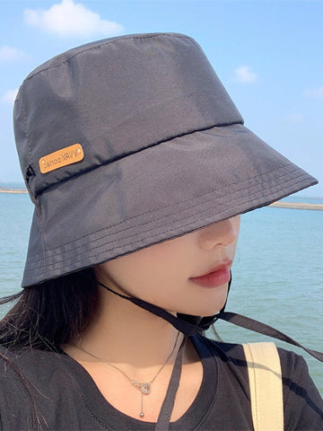 Lace-Up Wide Side Sun-Protection Hats&Caps Fisherman Hat