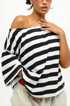 Casual Colorful Striped Loose T-Shirt