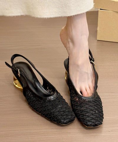 Women Comfy Brown Splicing Chunky Sandals