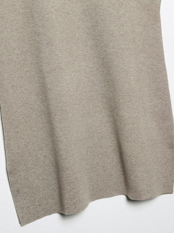 Women French Suit Sleeveless Round Neck Pullover Side Slit Sweater High Waist Casual Pants
