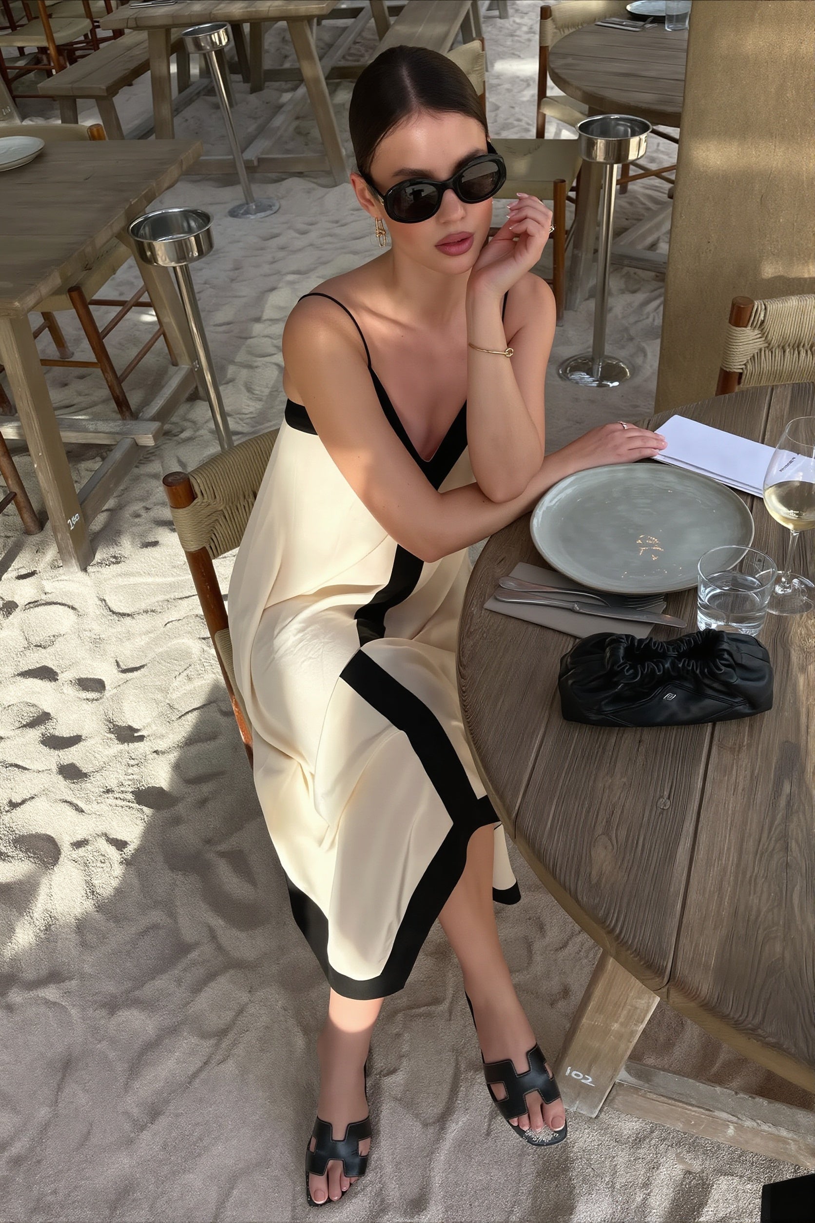 Loose V-Neck Spaghetti Strap Maxi Dress
