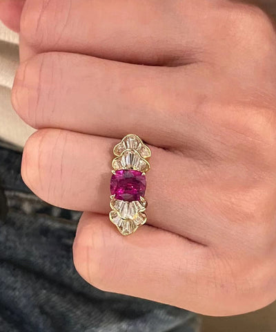 Boutique Rote Kupferlegierung Edelsteinringe 