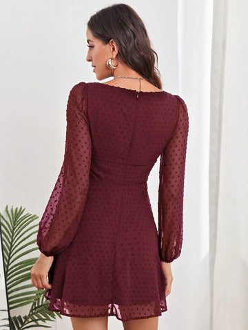 Birthday Mini Dresses White Long Sleeves Short Dress