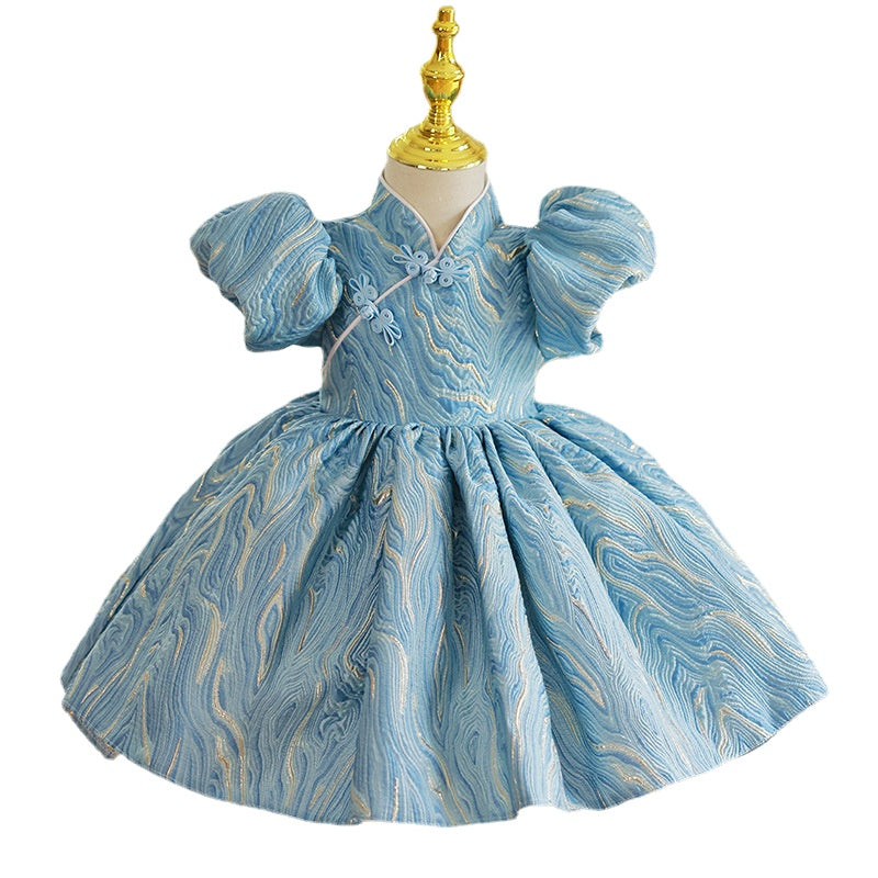 Babykleid für Mädchen, Kleinkinder, Sommerkleid, Festkleid mit Puffärmeln, Kommunionskleid, Prinzessinnenkleid 