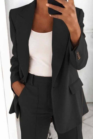 Chicindress Zweiteiliger modischer Cardigan-Blazer mit Revers (5 Farben) 