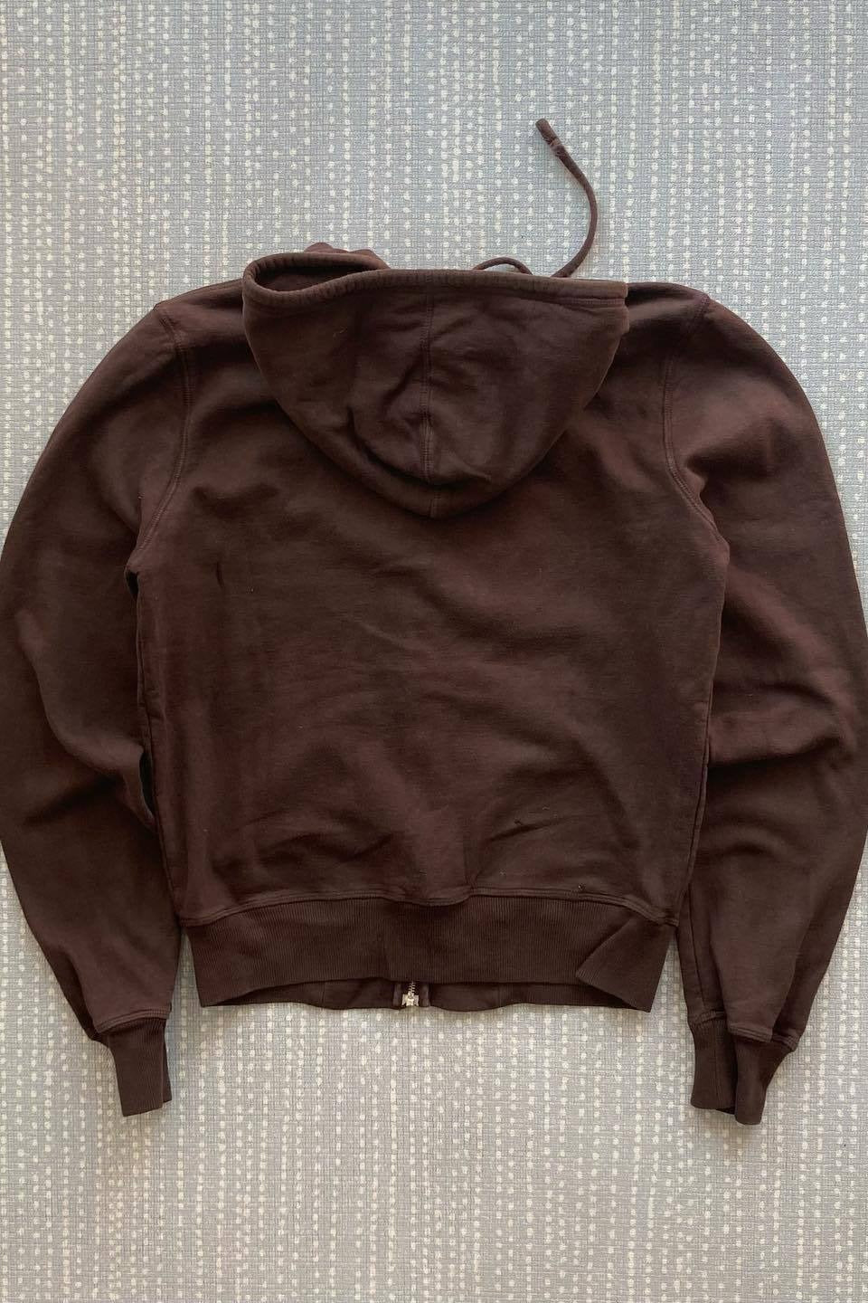 Vintage Graphic Riveted Zipper Hoodie